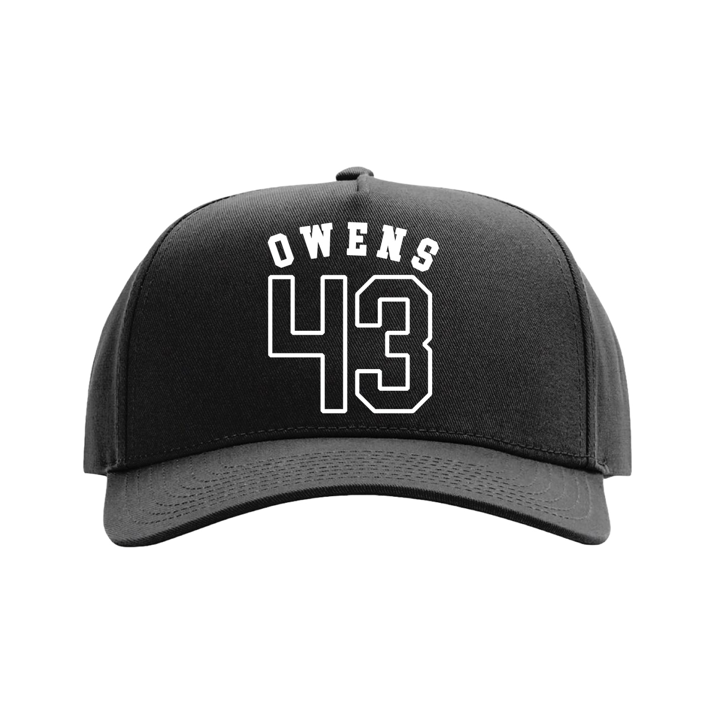 Full Fabric Five-Panel Champ Cap — Shirsey Arch in Black