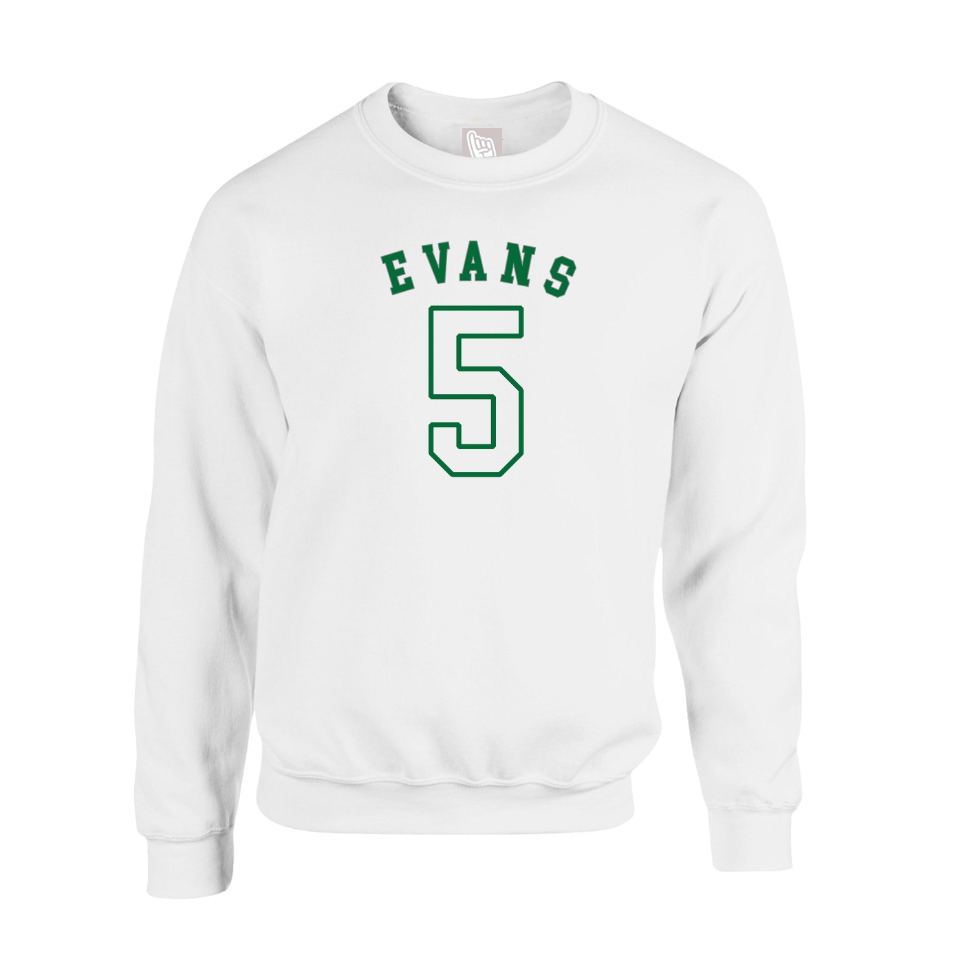 Fleece Crew — Shirsey Arch in White