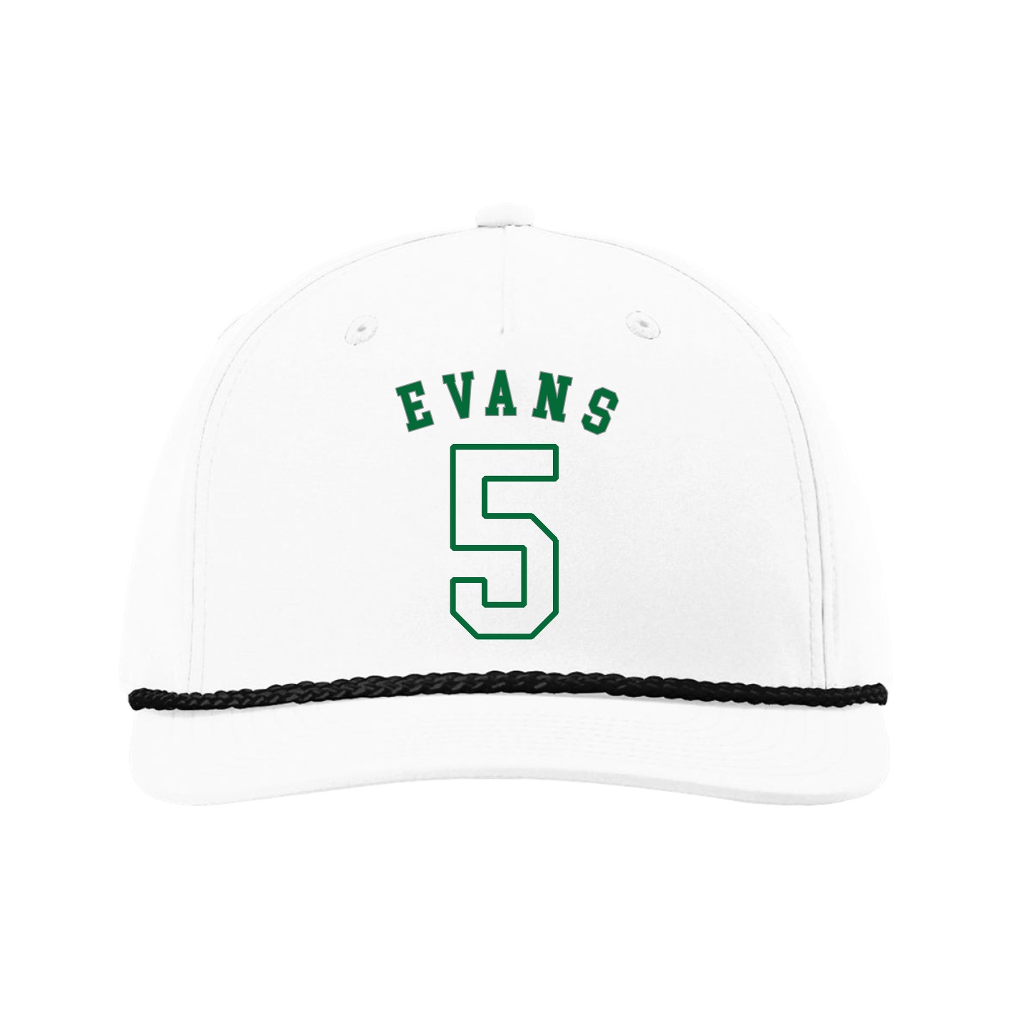 Five-Panel Classic Rope Cap — Shirsey Arch in White