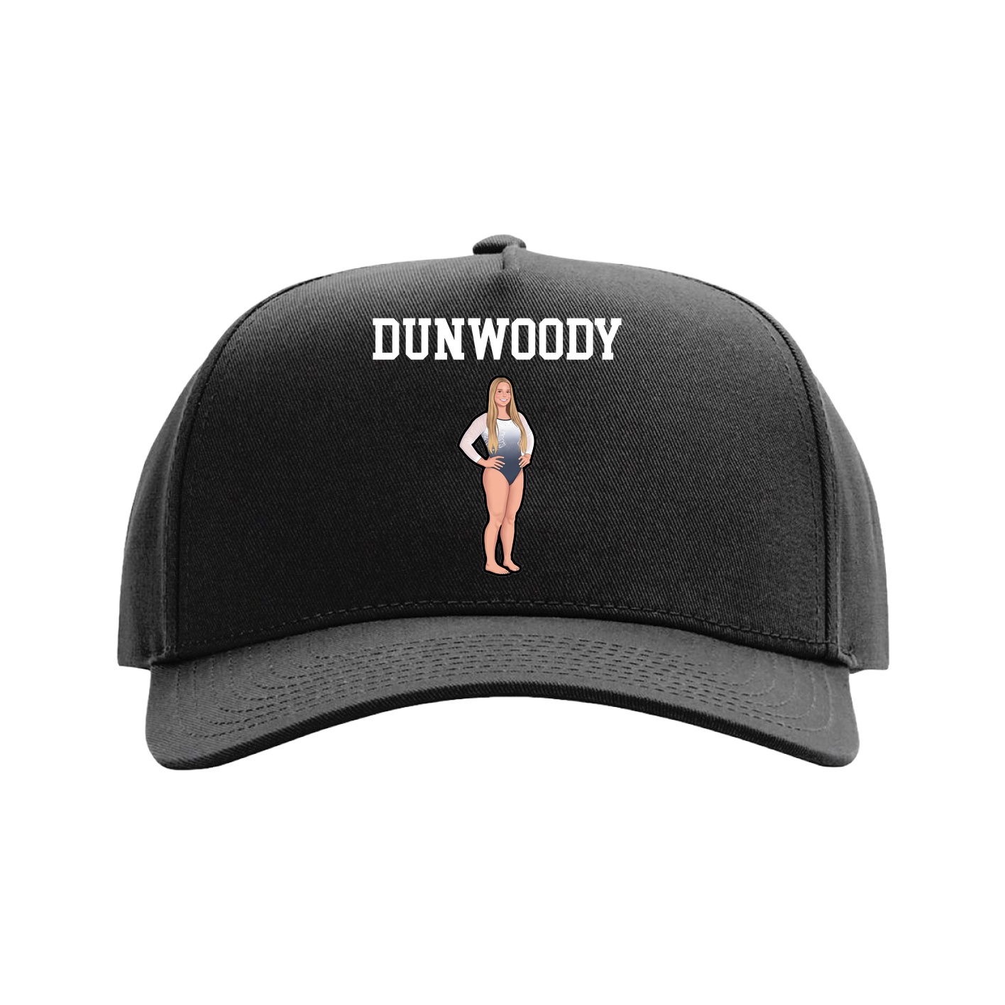 Full Fabric Five-Panel Champ Cap — Shirsey in Black