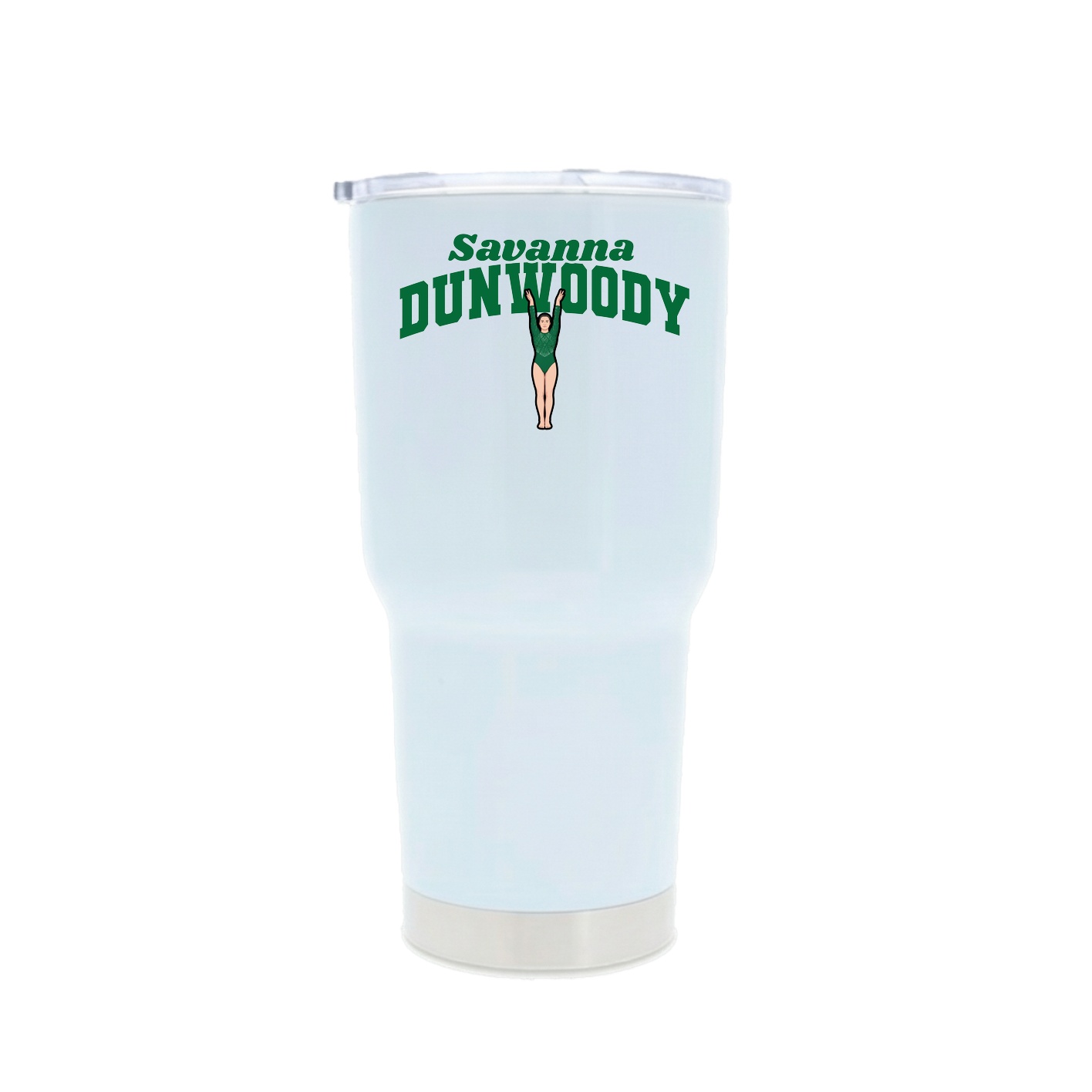 30oz Stainless Steel Tumbler — Signature Arch in White