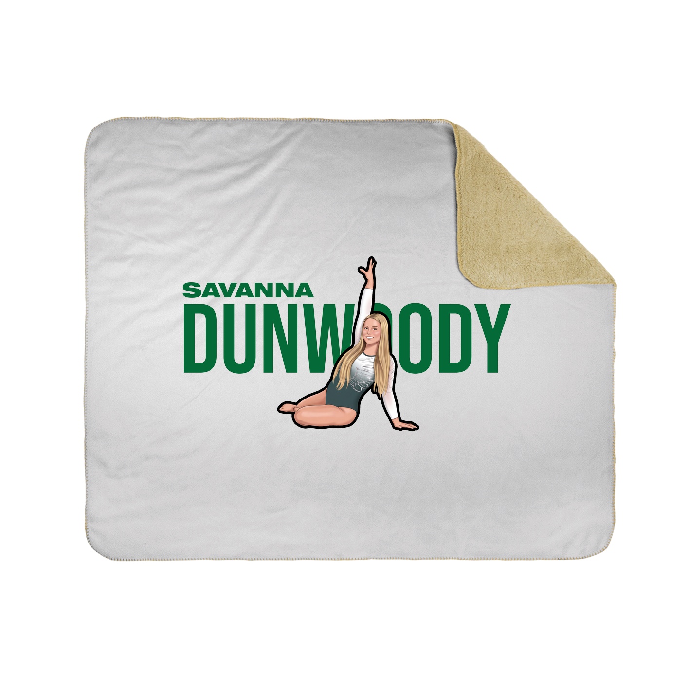 Throw Blanket — Player Name in White