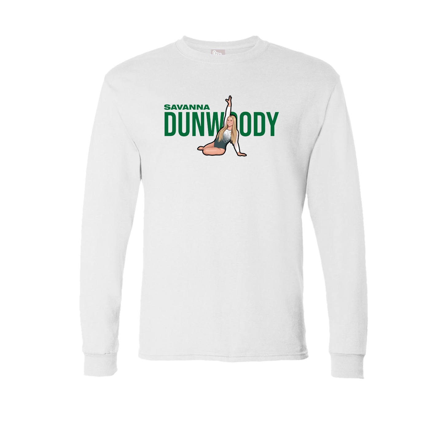 Long Sleeve Tee — Player Name in White