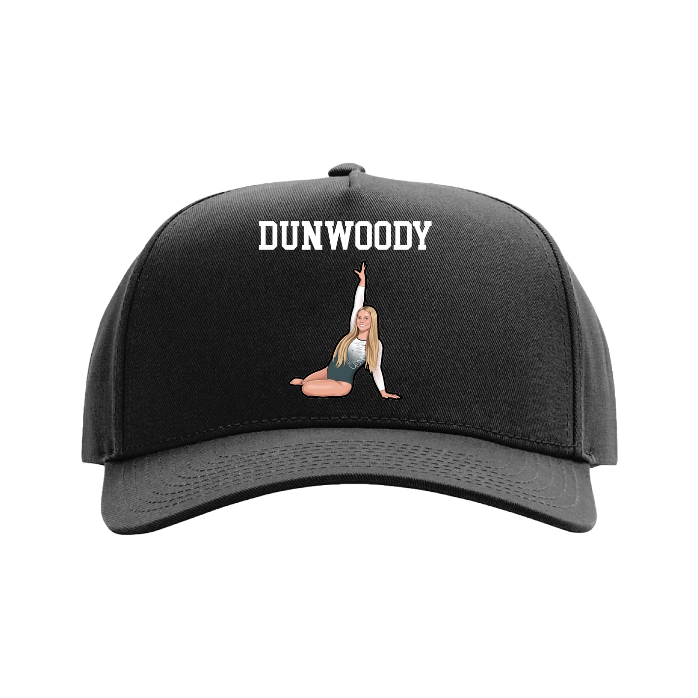 Full Fabric Five-Panel Champ Cap — Shirsey in Black
