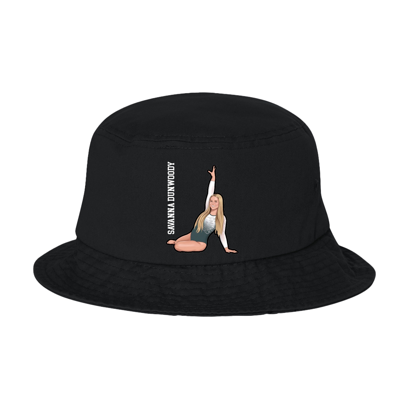Bucket Cap — Name Vertical in Black