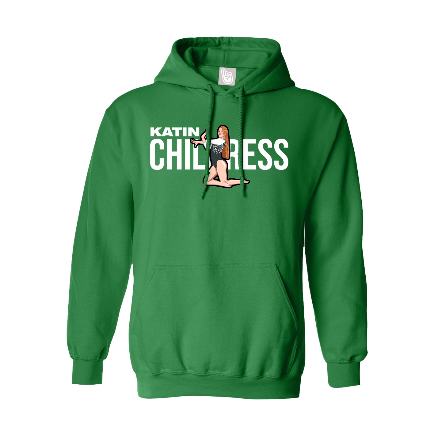 Youth Hoodie — Player Name in Green