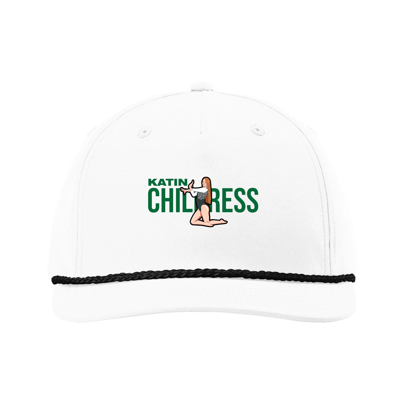 Five-Panel Classic Rope Cap — Player Name in White