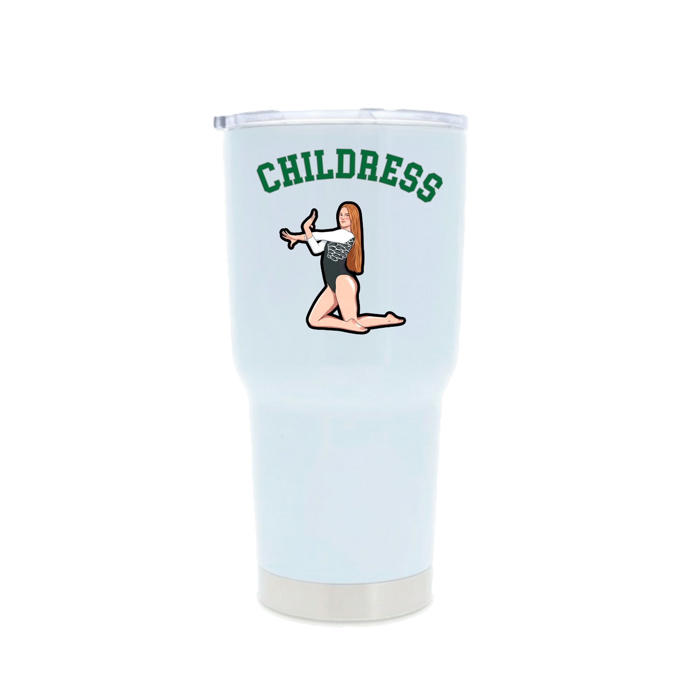 30oz Stainless Steel Tumbler — Shirsey Arch in White