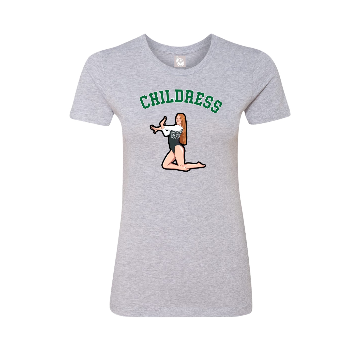 Fitted Women's Tee — Shirsey Arch in Grey