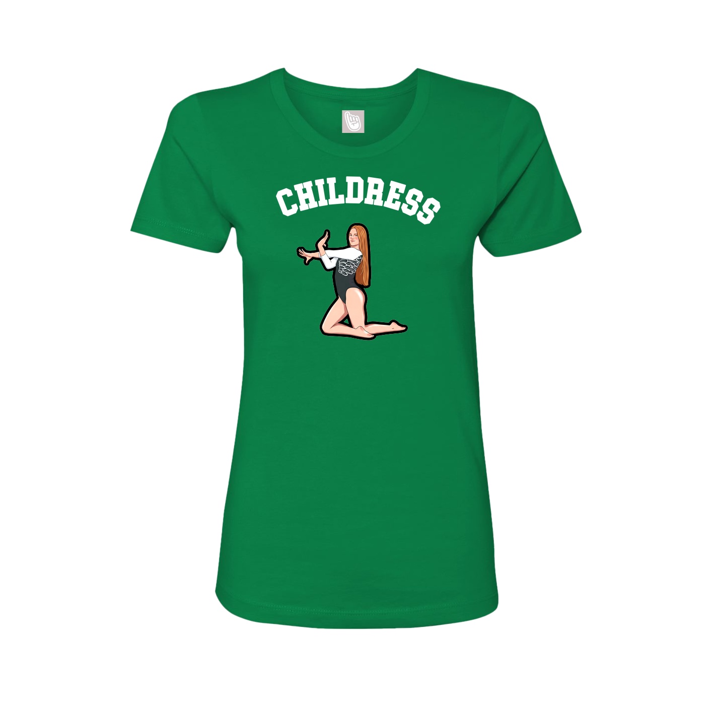 Fitted Women's Tee — Shirsey Arch in Green