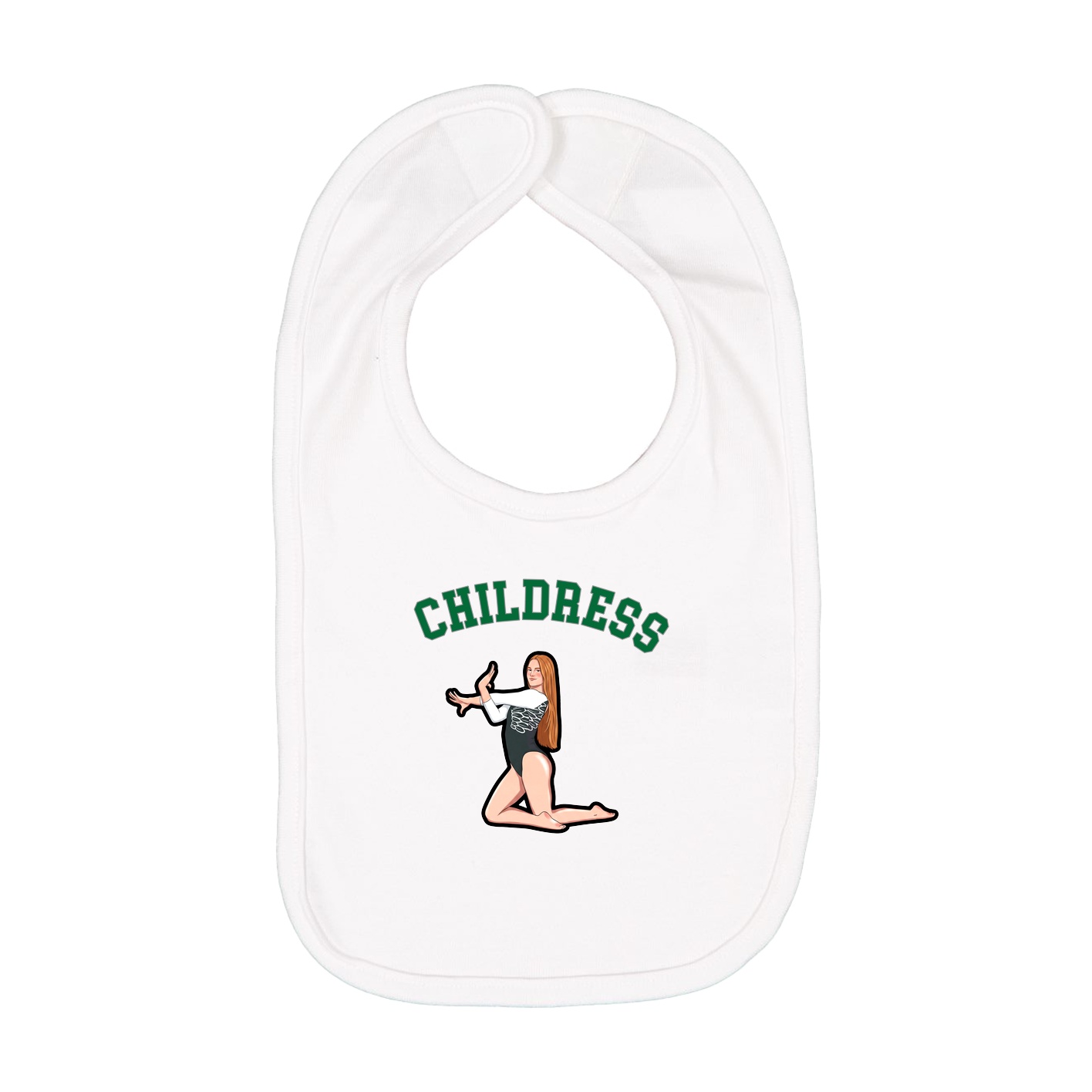 Infant Bib — Shirsey Arch in White