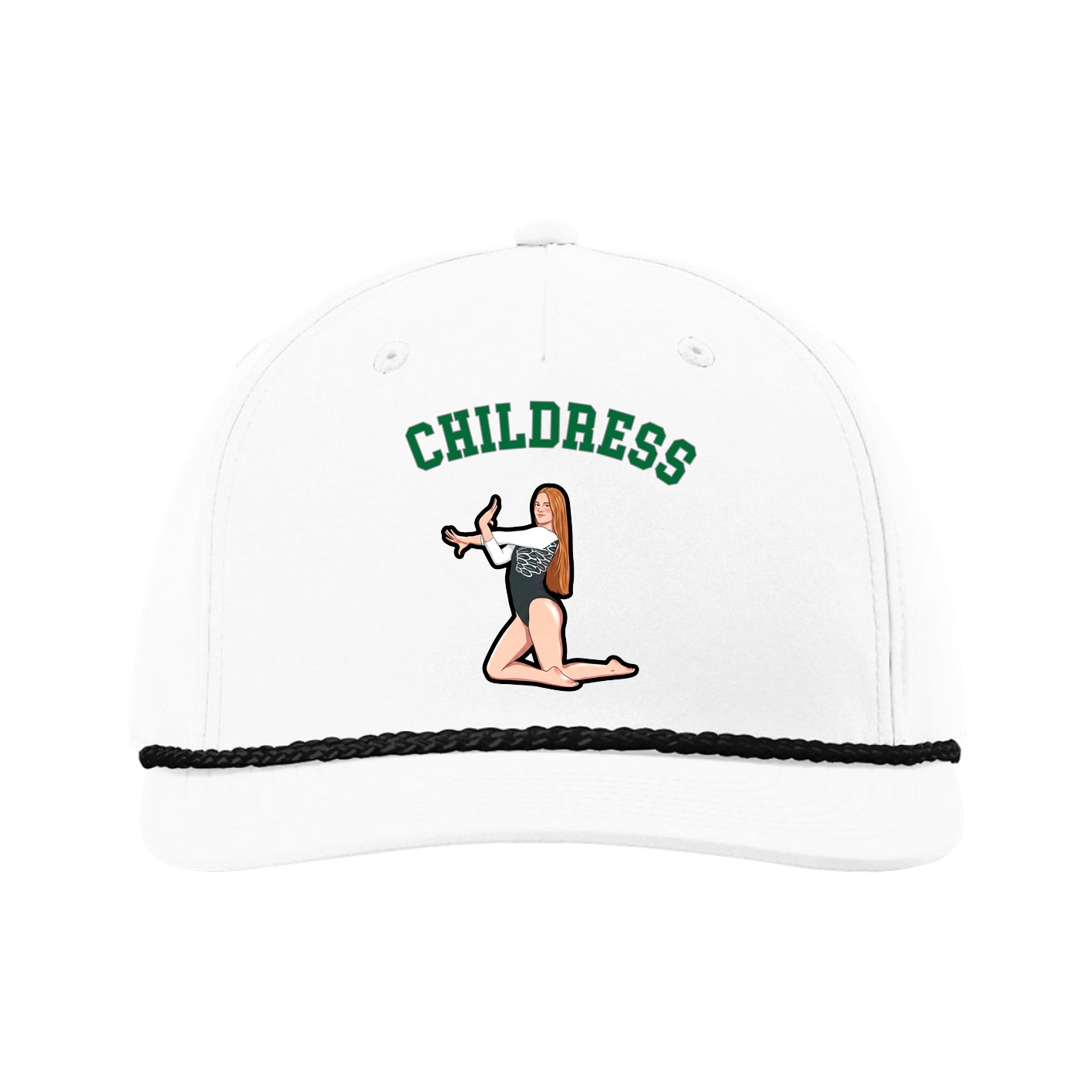 Five-Panel Classic Rope Cap — Shirsey Arch in White