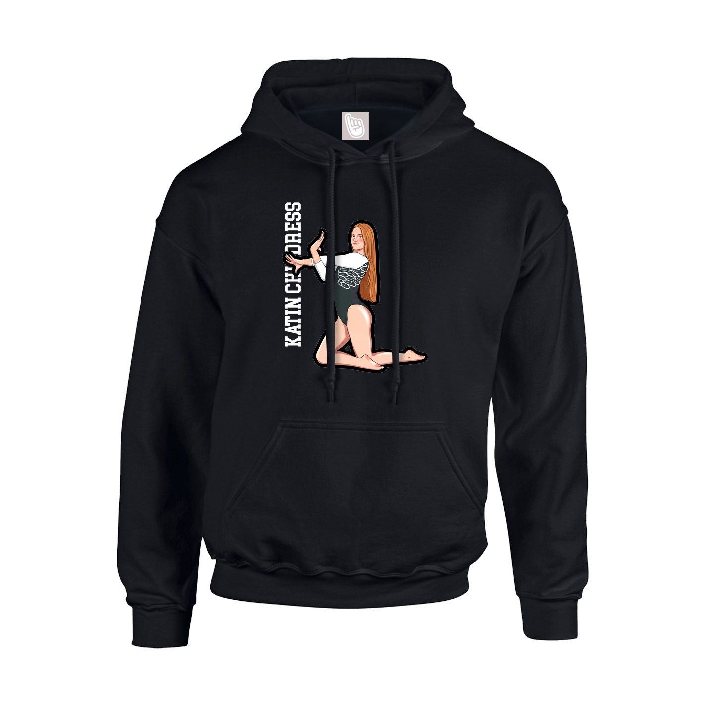 Hoodie — Name Vertical in Black
