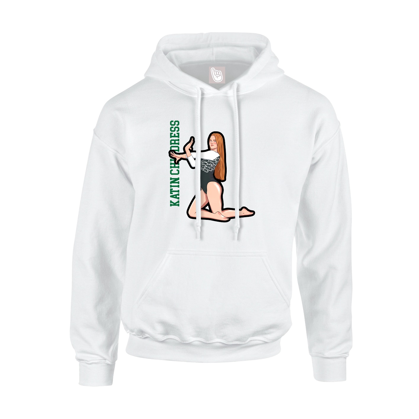 Hoodie — Name Vertical in White