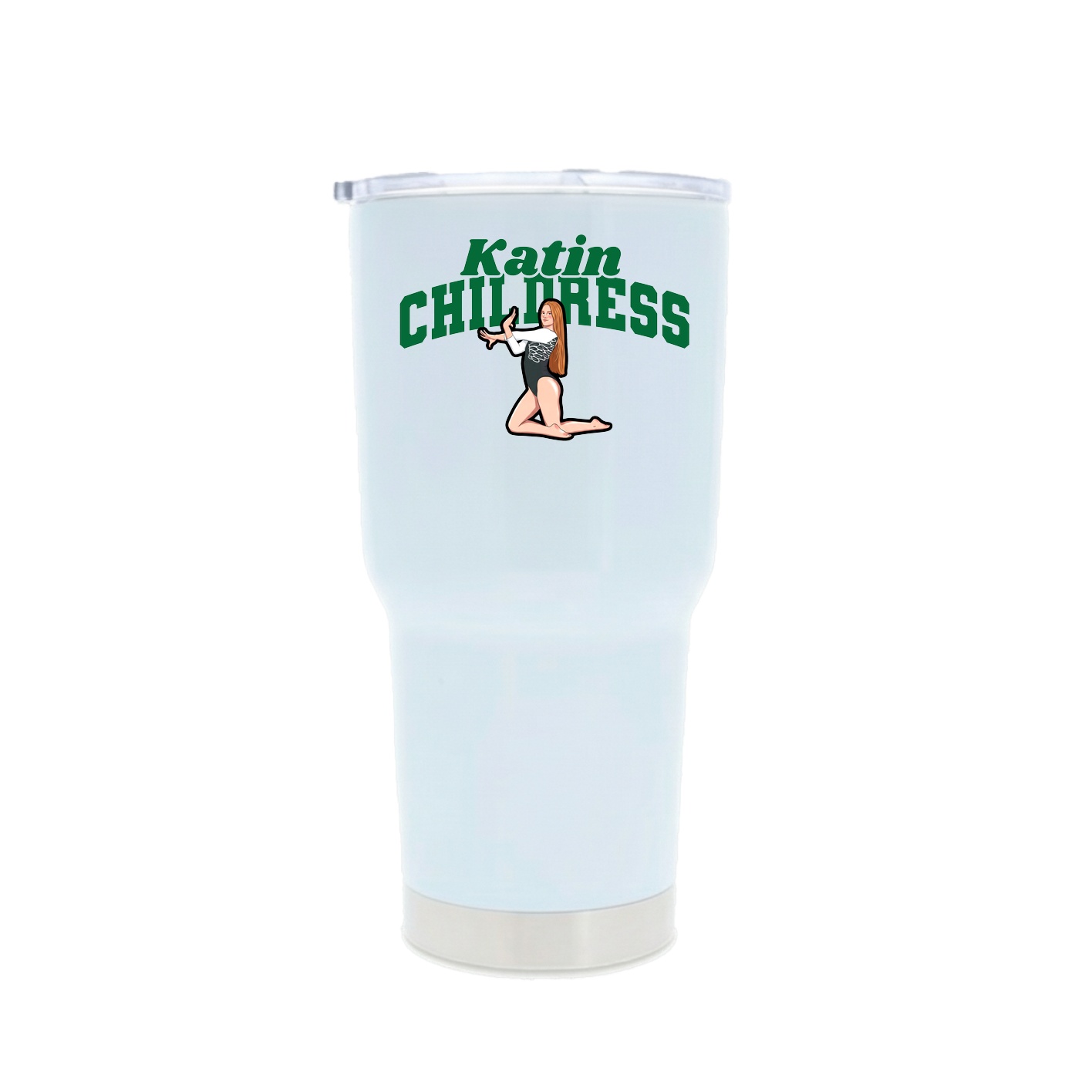 30oz Stainless Steel Tumbler — Signature Arch in White