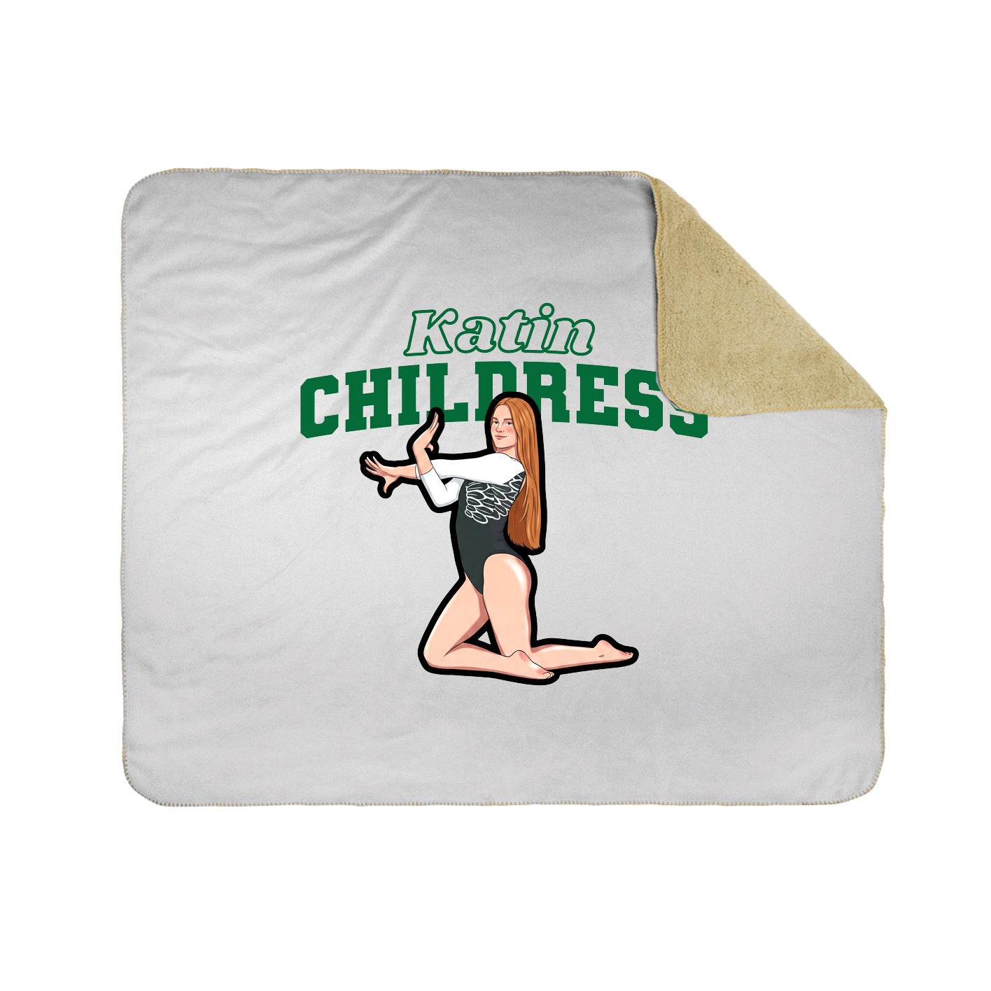 Throw Blanket — Name Arch in White