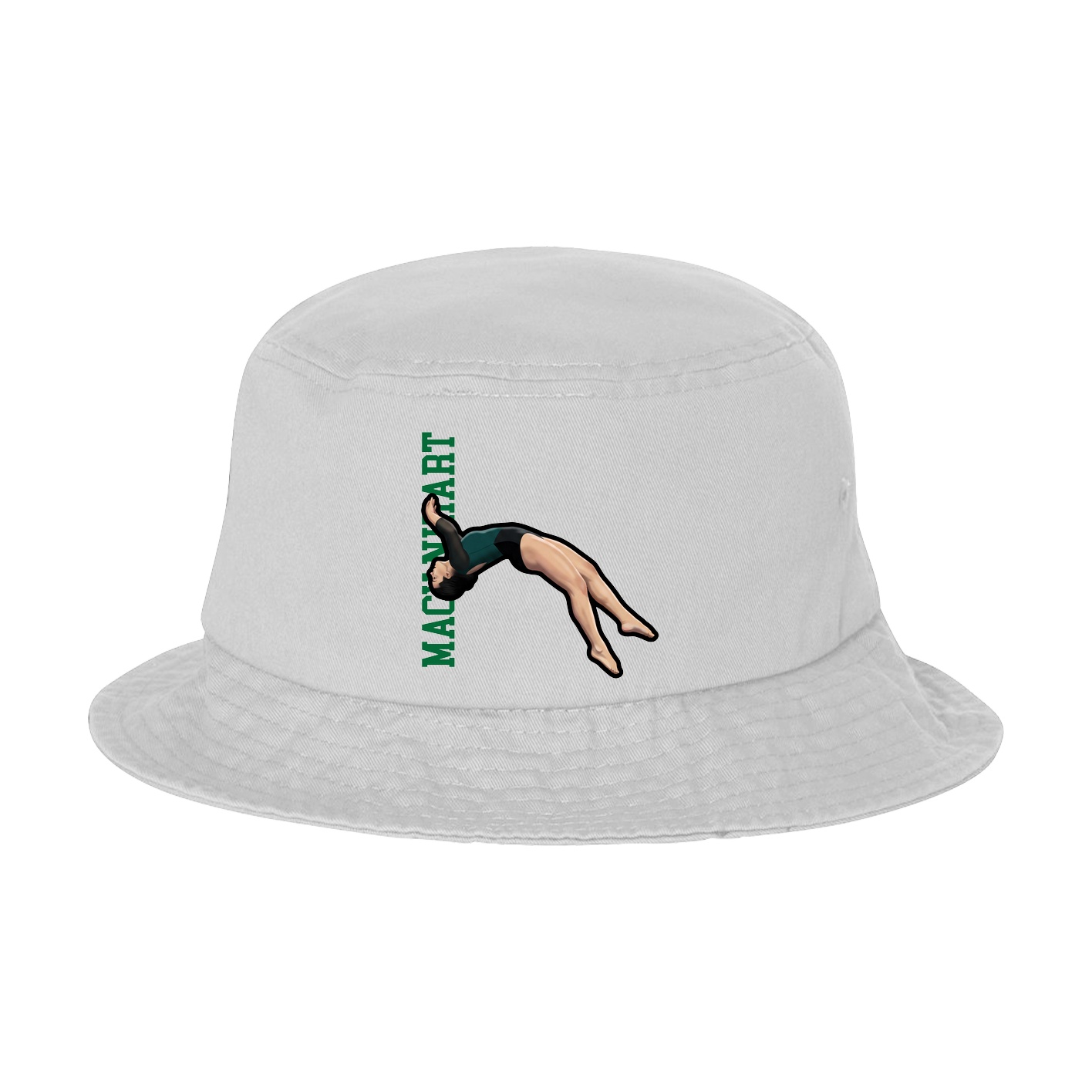 Bucket Cap — Name Vertical in White