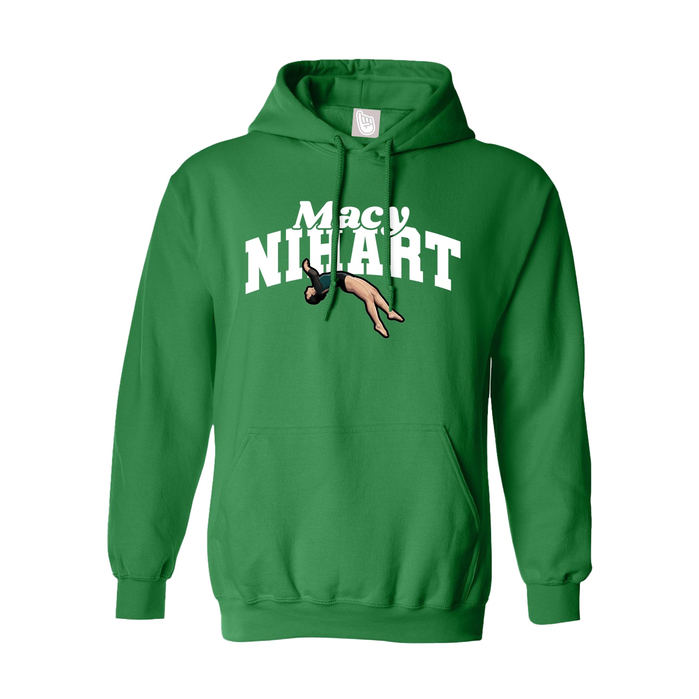 Hoodie — Signature Arch in Green
