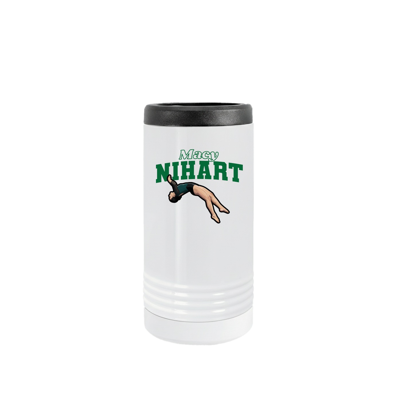 Slim Beverage Holder — Name Arch in White