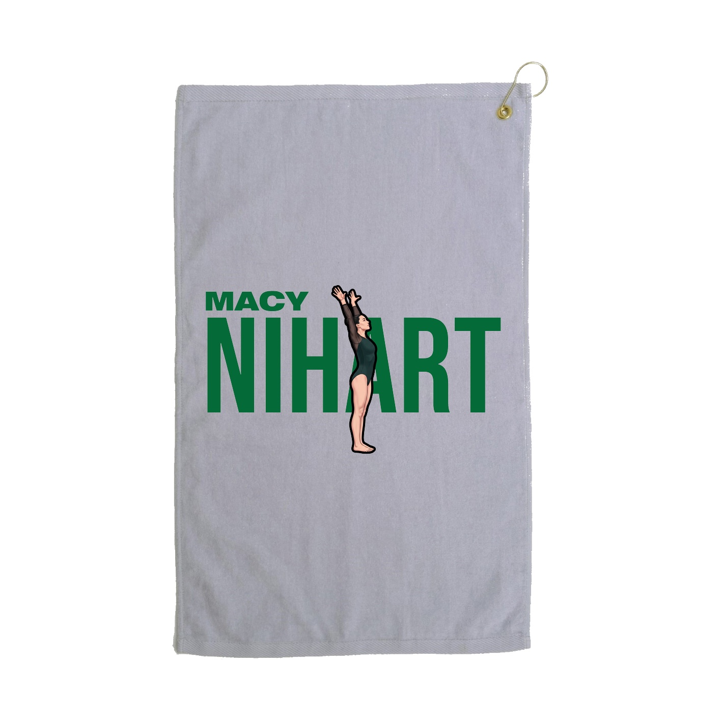 Golf Towel — Player Name in Grey