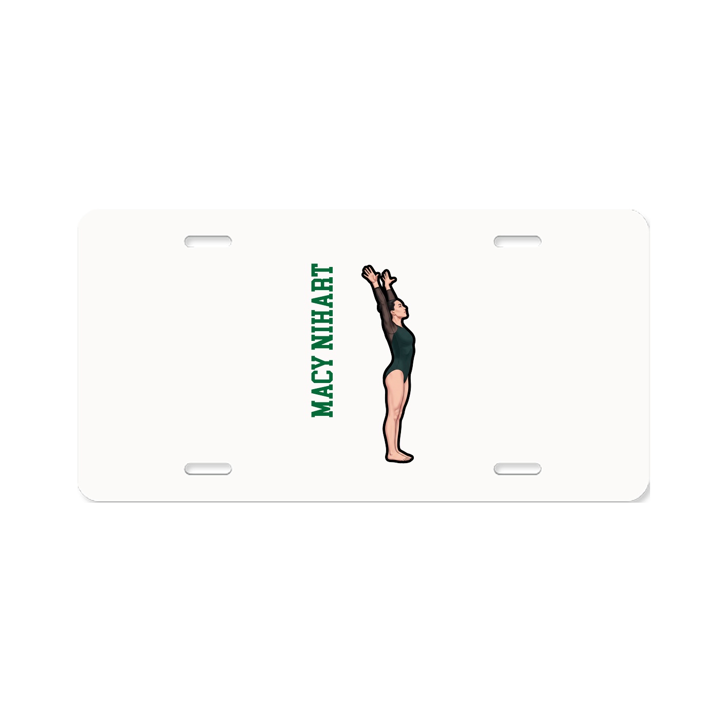 License Plate — Name Vertical in Classic