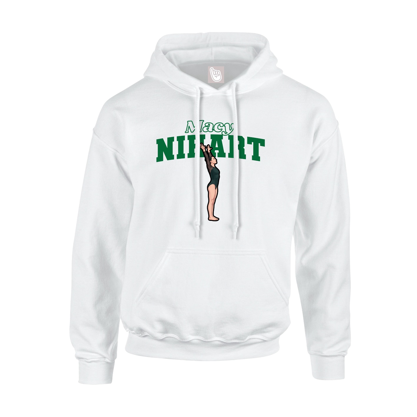 Hoodie — Name Arch in White