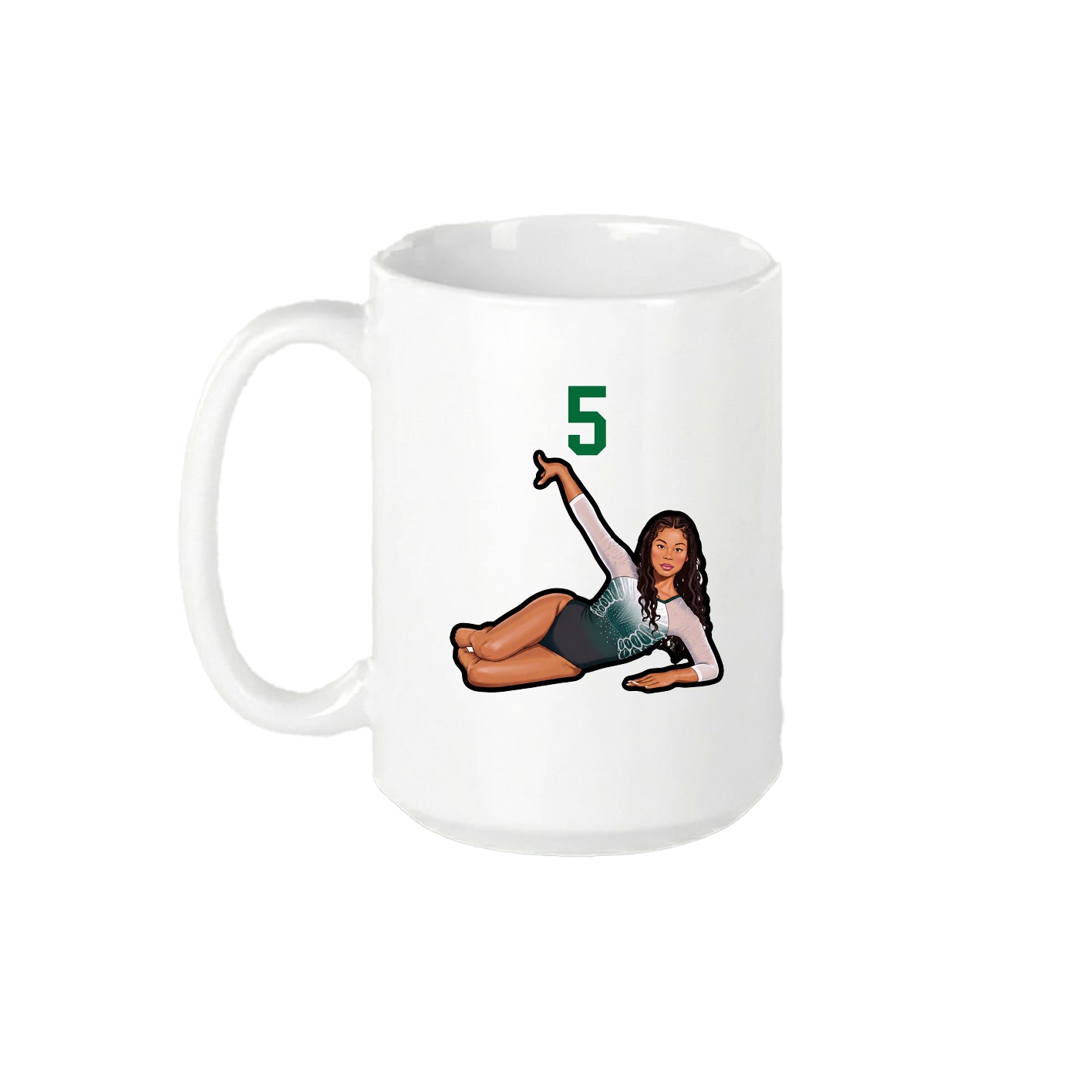 15oz Coffee Mug — Number Top in White