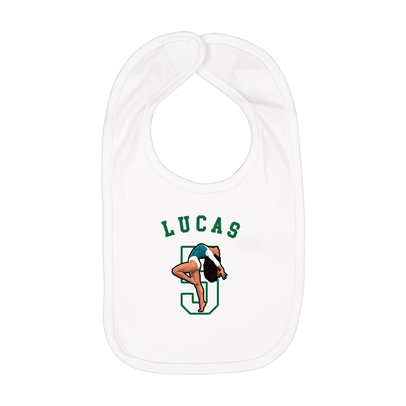 Infant Bib — Shirsey Arch in White