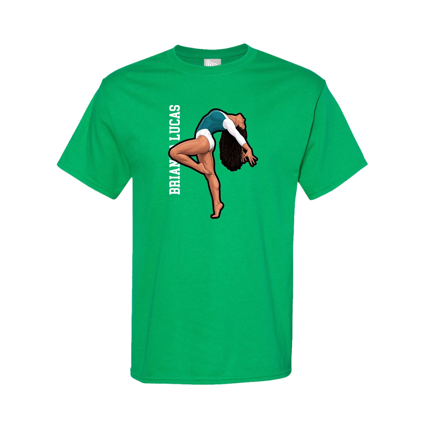 Tee — Name Vertical in Green