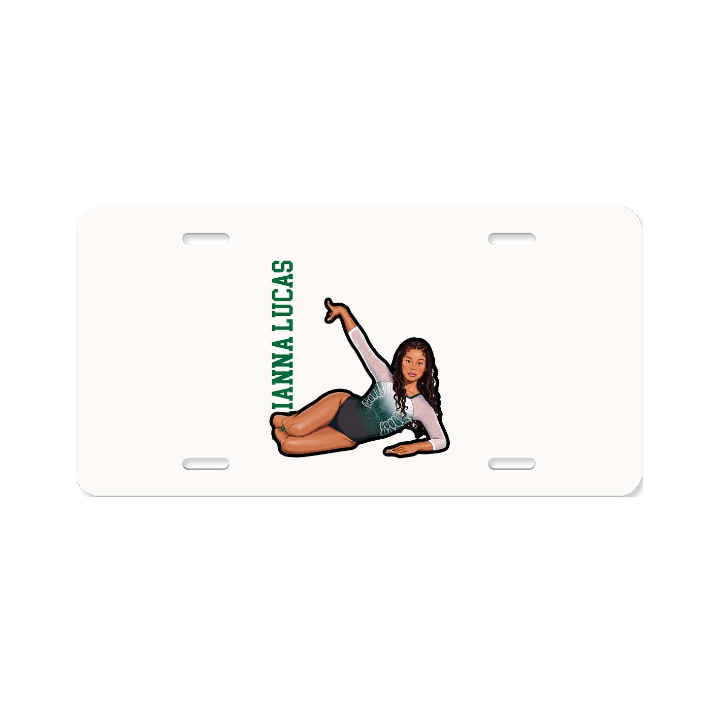License Plate — Name Vertical in Classic