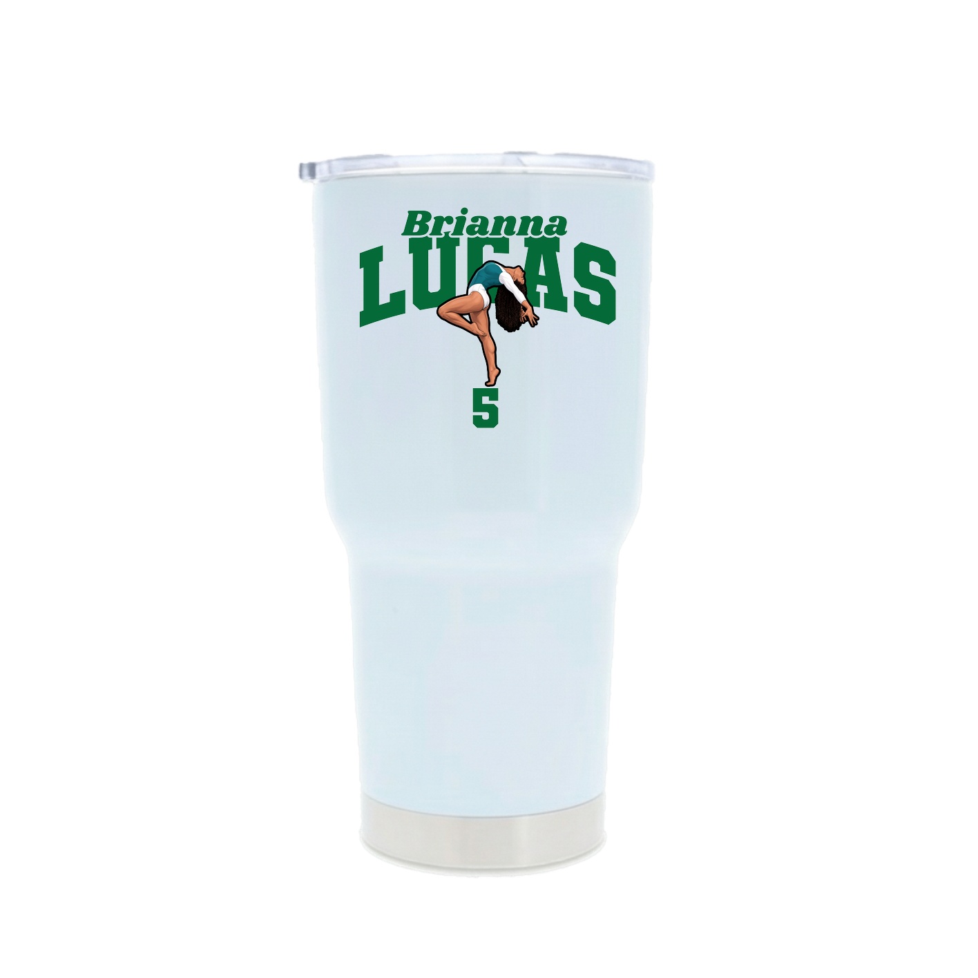 30oz Stainless Steel Tumbler — Signature Arch in White