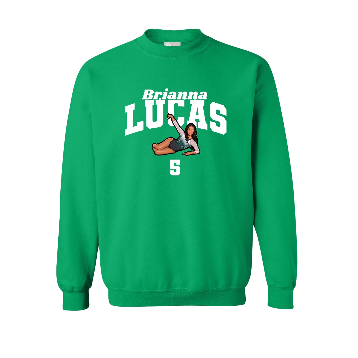 Fleece Crew — Signature Arch in Green