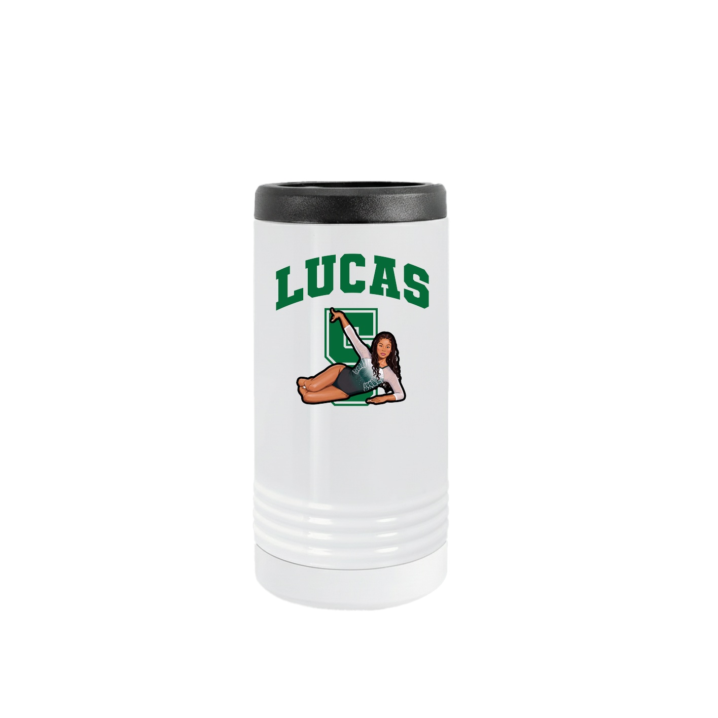 Slim Beverage Holder — Number in White