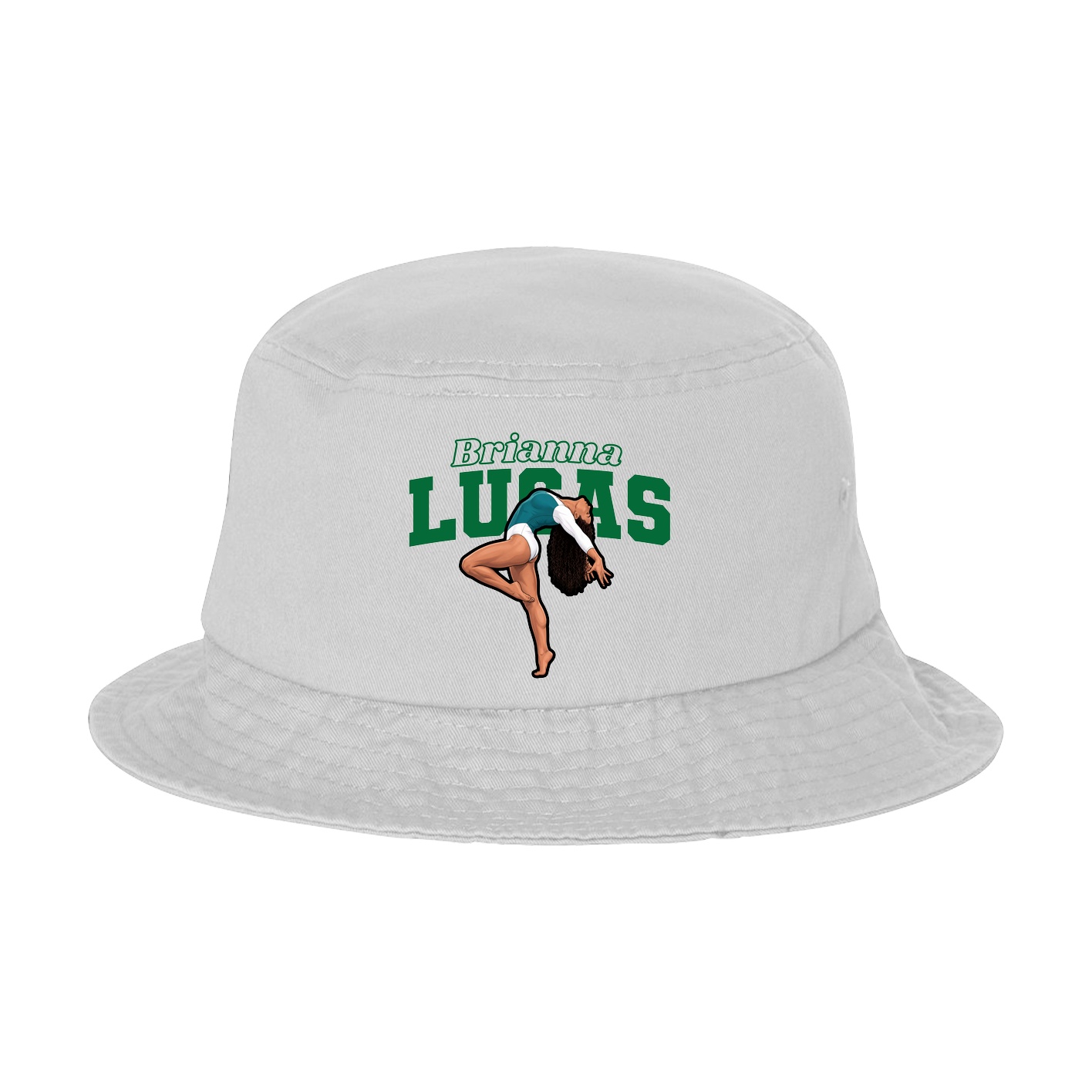 Bucket Cap — Name Arch in White