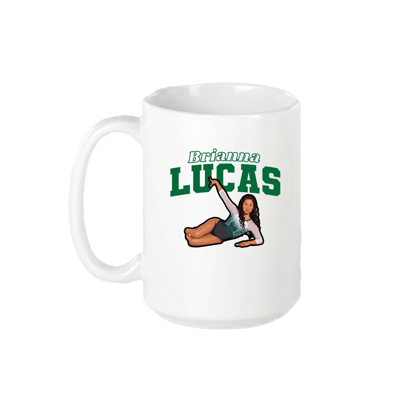 15oz Coffee Mug — Name Arch in White