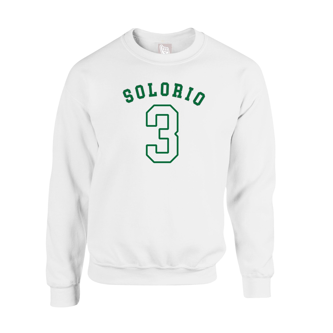 Fleece Crew — Shirsey Arch in White