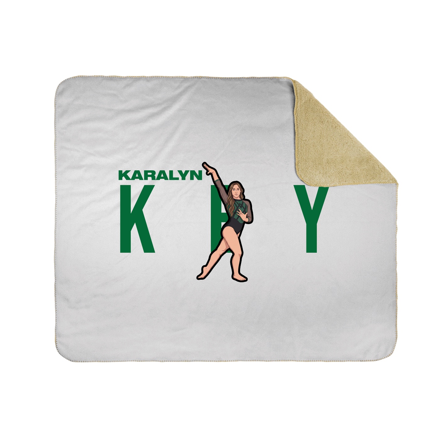 Throw Blanket — Player Name in White