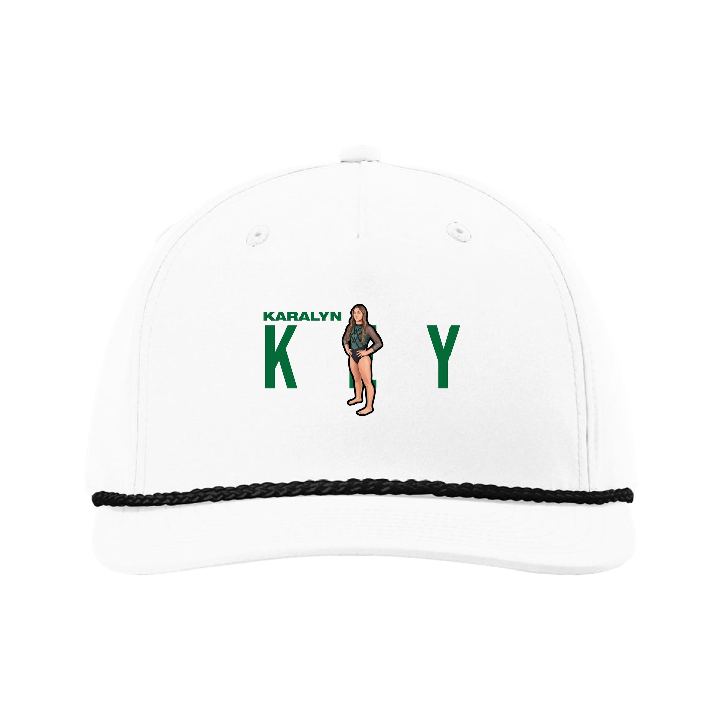 Five-Panel Classic Rope Cap — Player Name in White