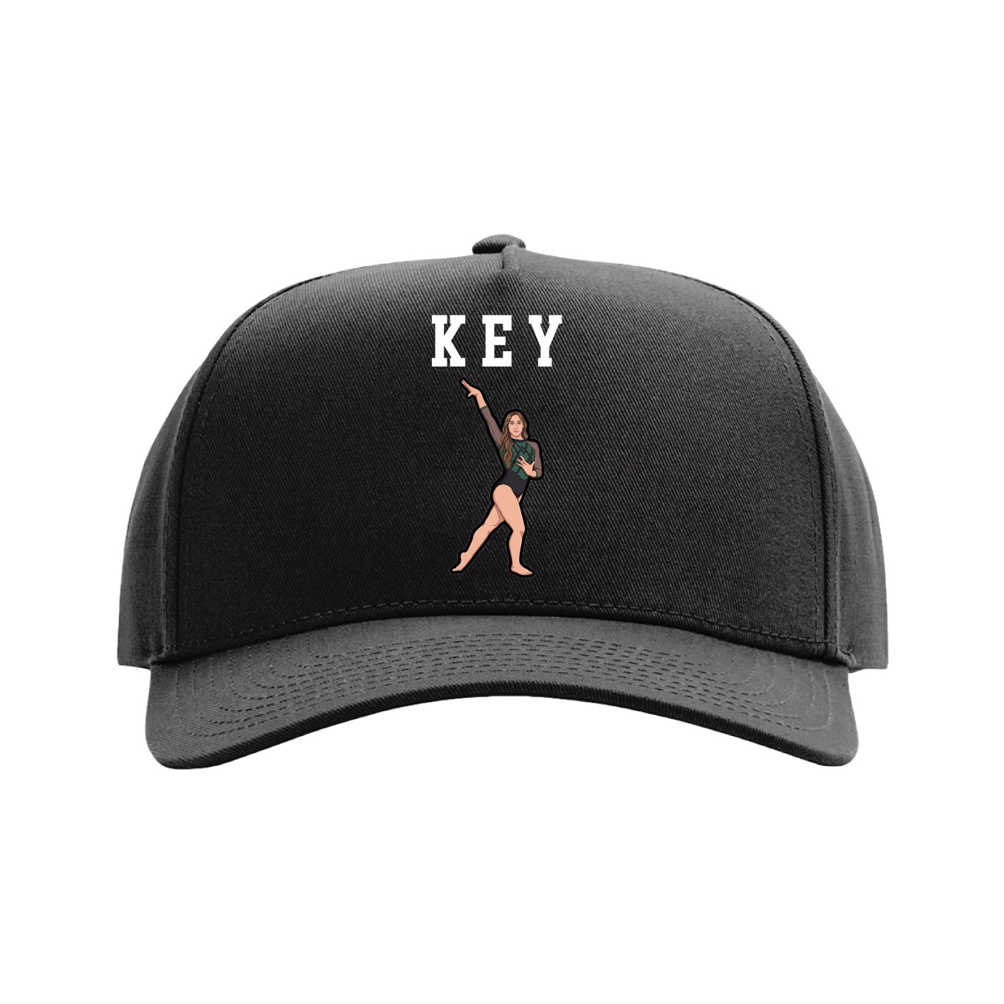 Full Fabric Five-Panel Champ Cap — Shirsey in Black