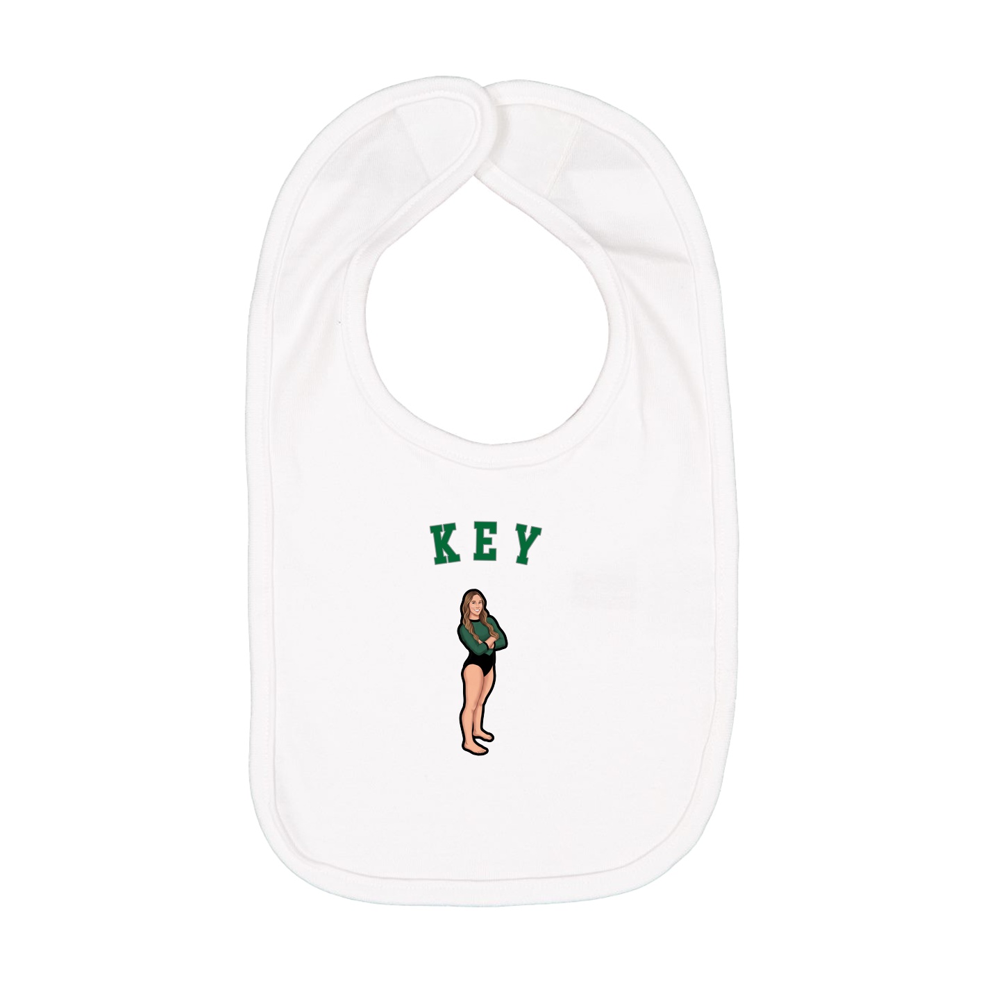 Infant Bib — Shirsey Arch in White