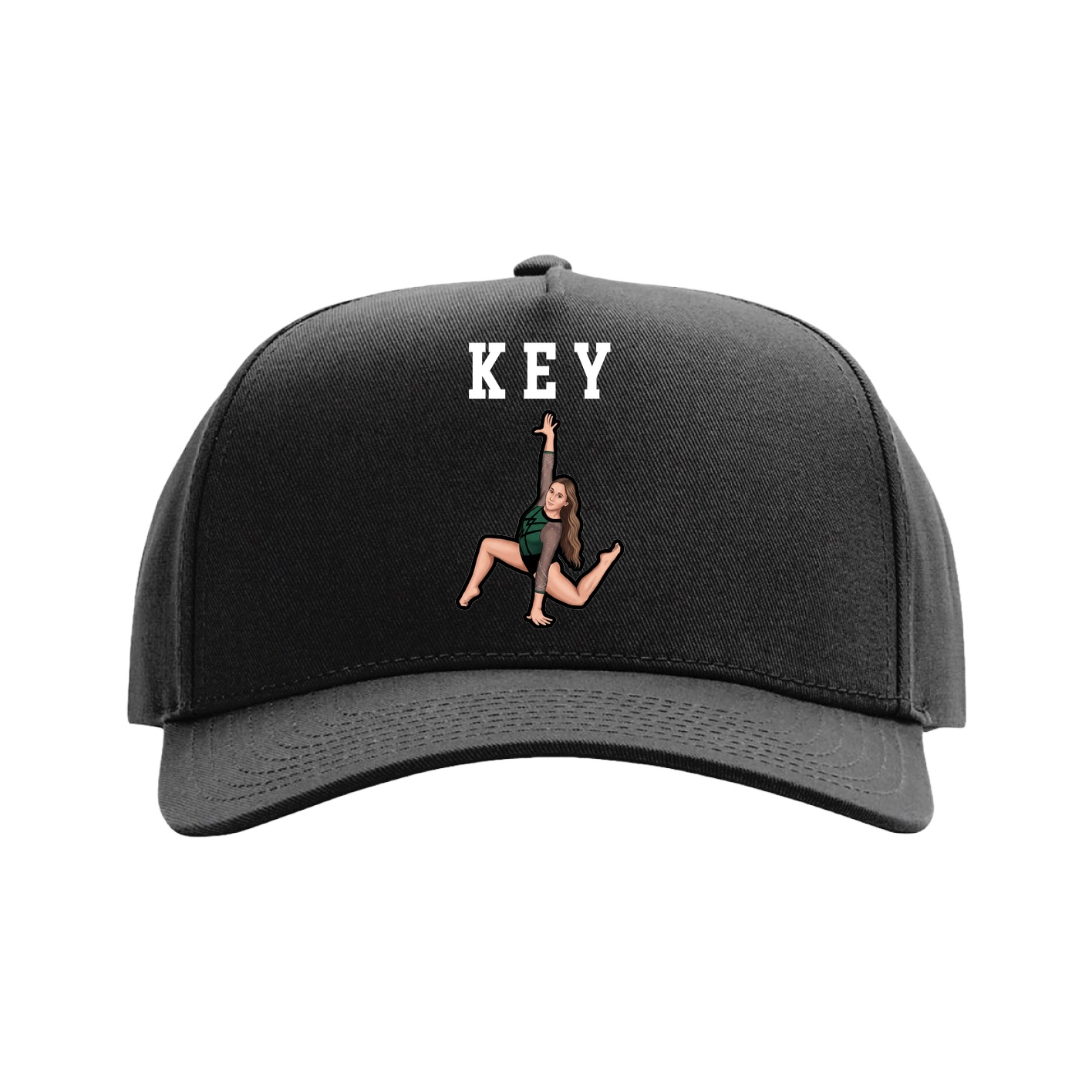 Full Fabric Five-Panel Champ Cap — Shirsey in Black