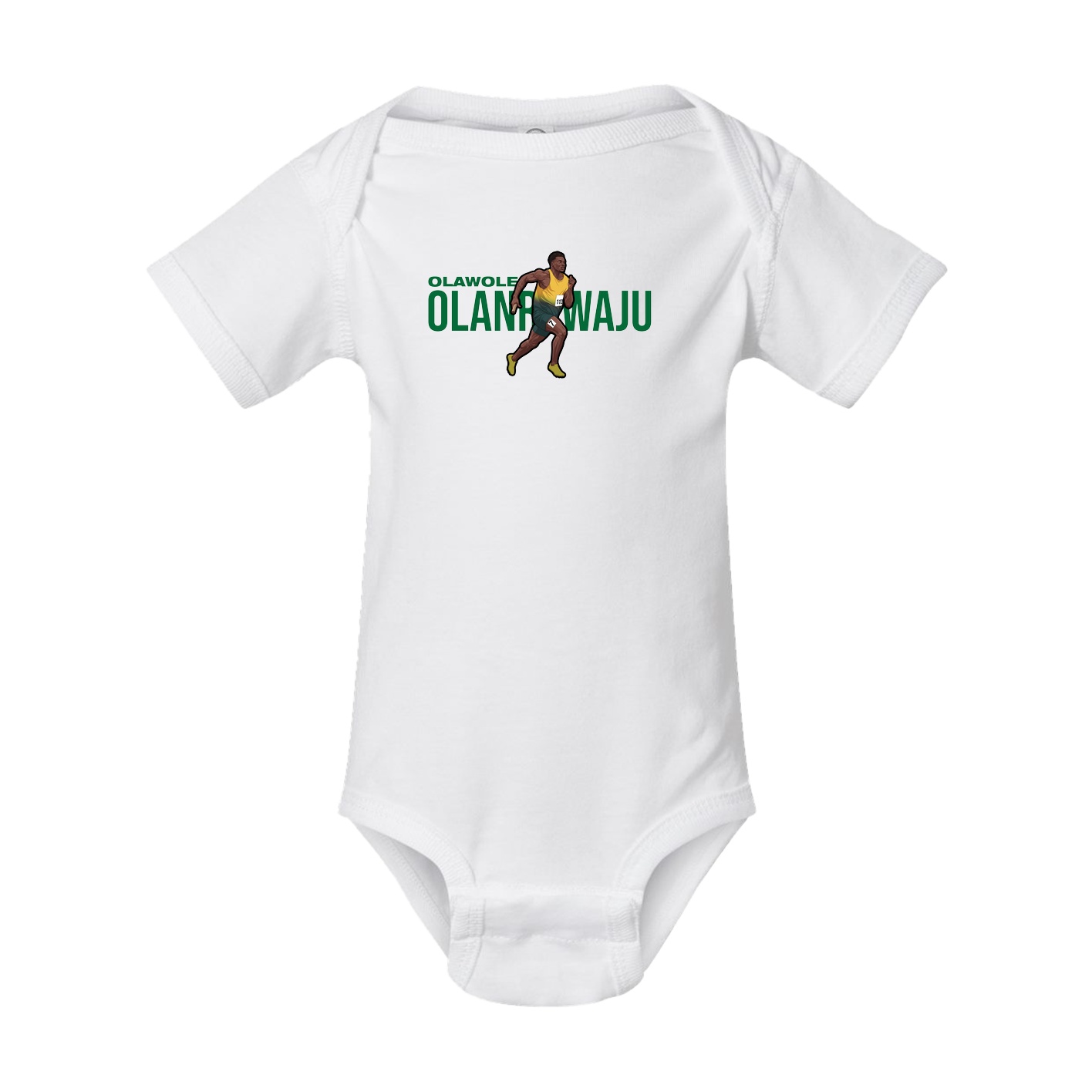 Baby Onesie — Player Name in White