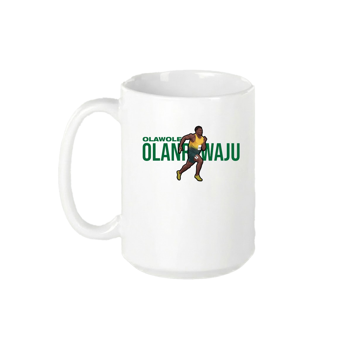 15oz Coffee Mug — Player Name in White