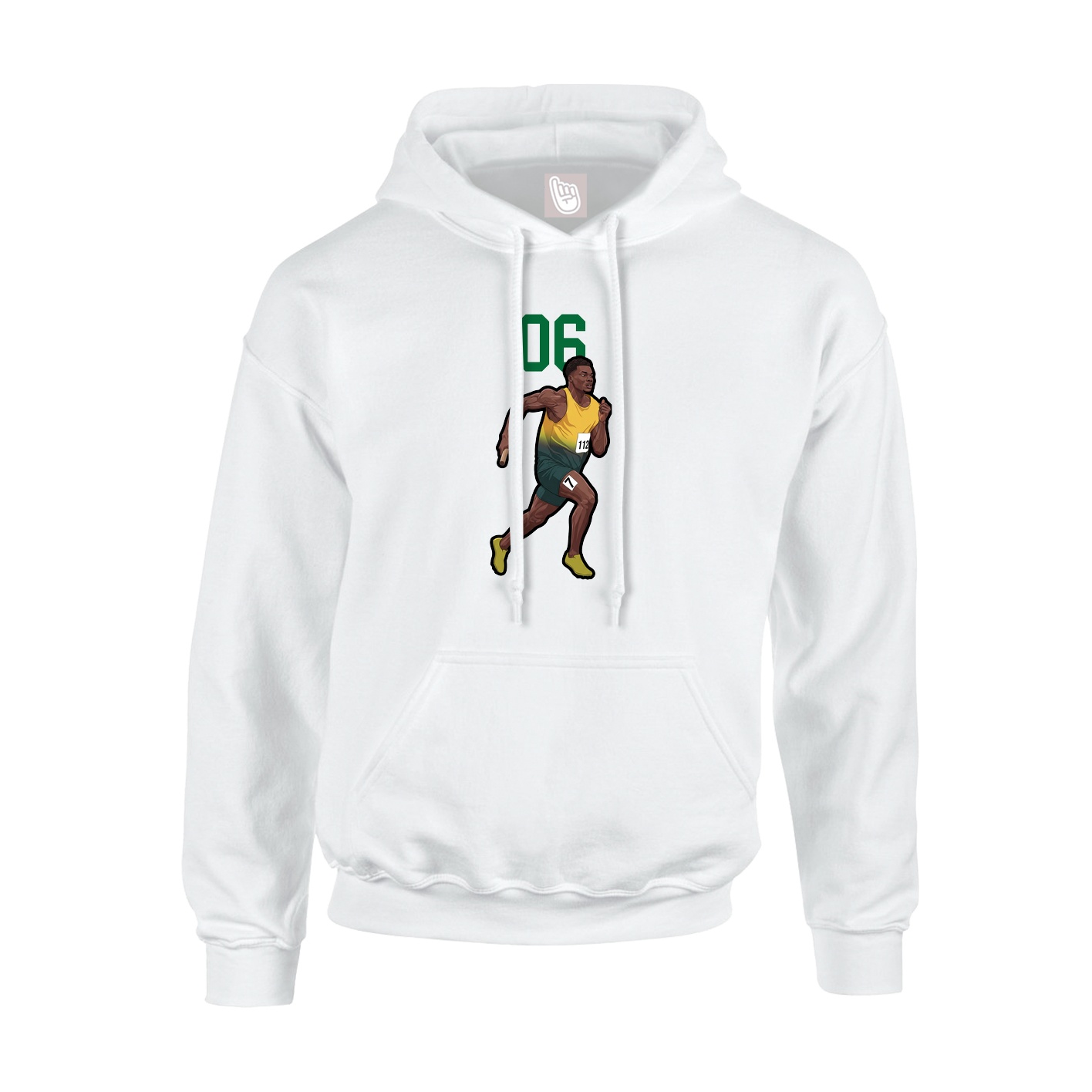 Youth Hoodie — Number Top in White