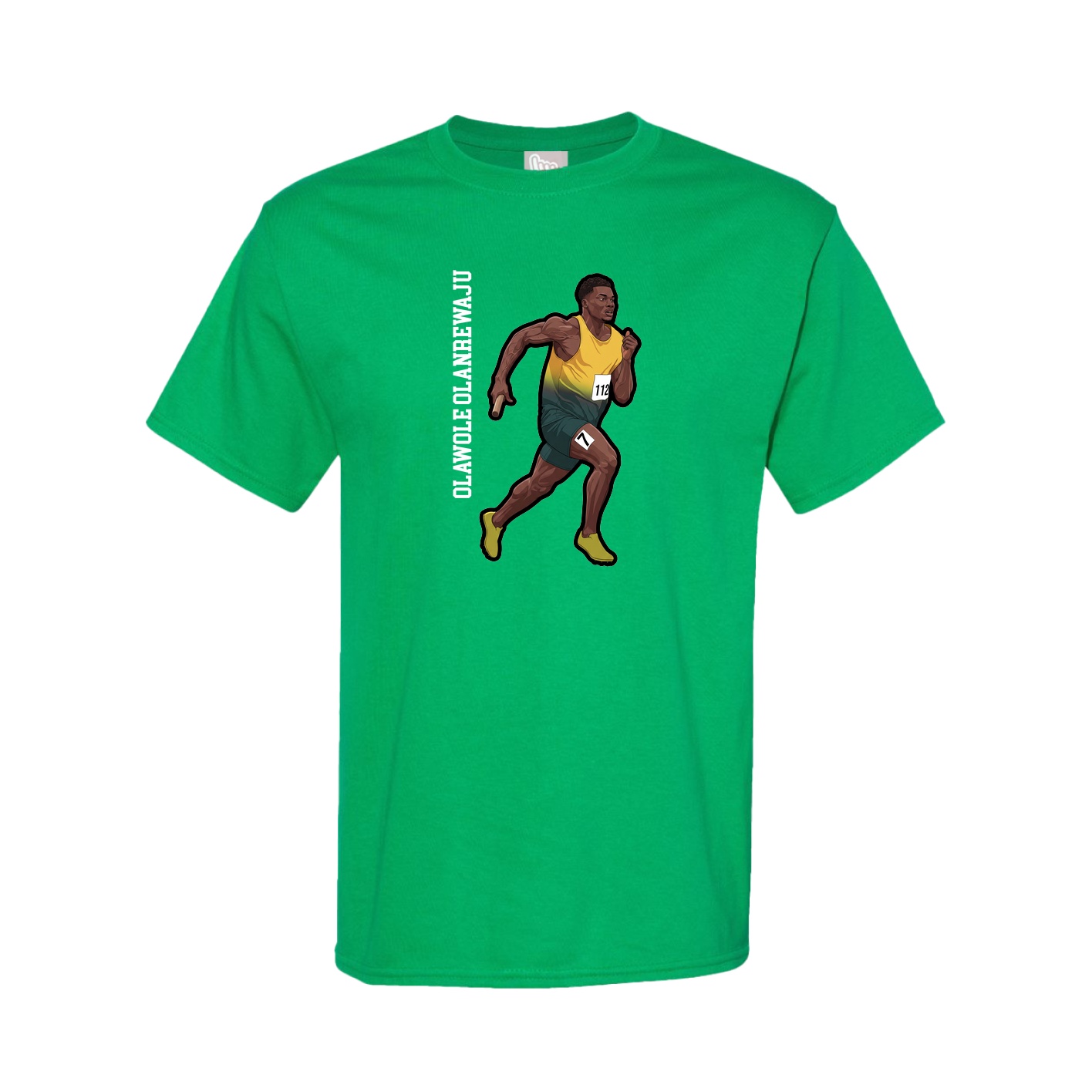 Youth Tee — Name Vertical in Green