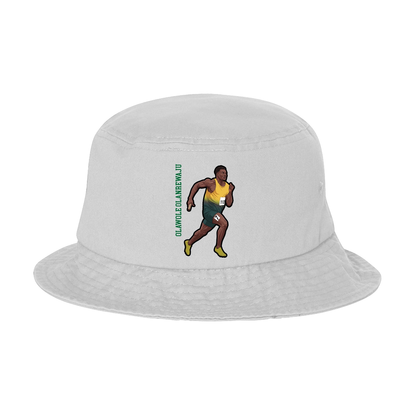 Bucket Cap — Name Vertical in White