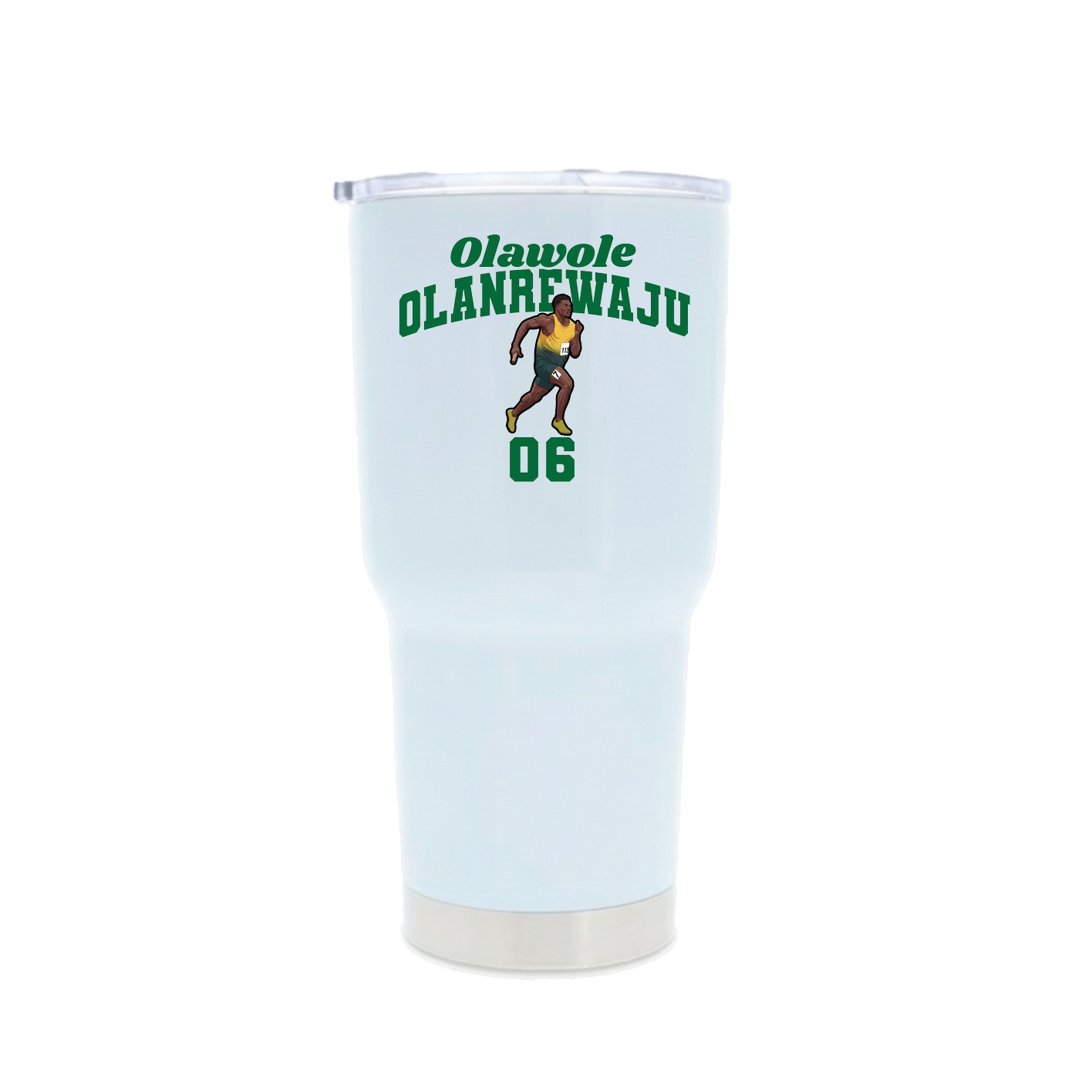 30oz Stainless Steel Tumbler — Signature Arch in White