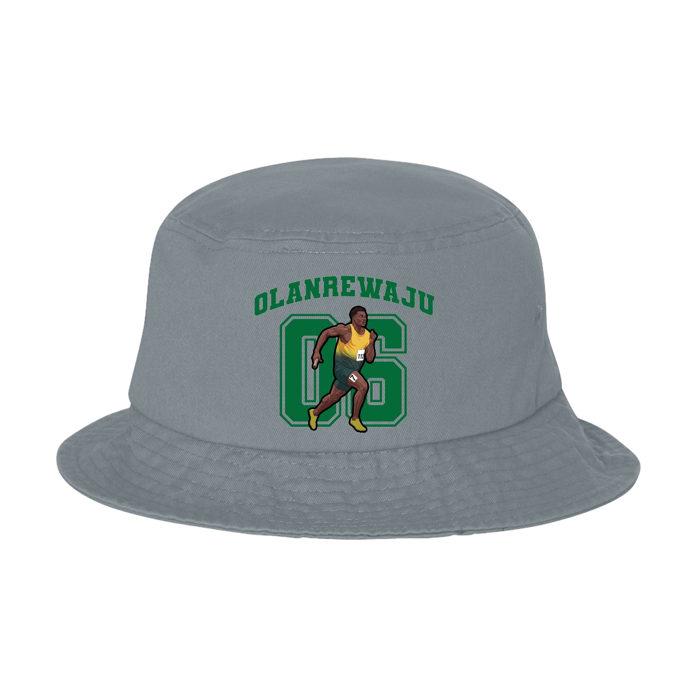 Bucket Cap — Number in Grey