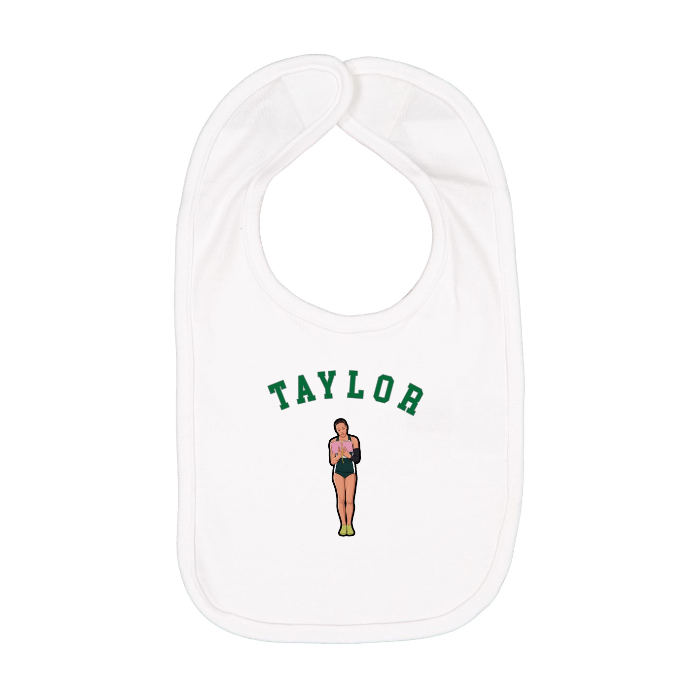 Infant Bib — Shirsey Arch in White