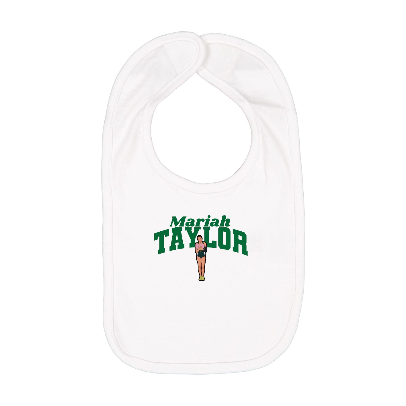 Infant Bib — Signature Arch in White